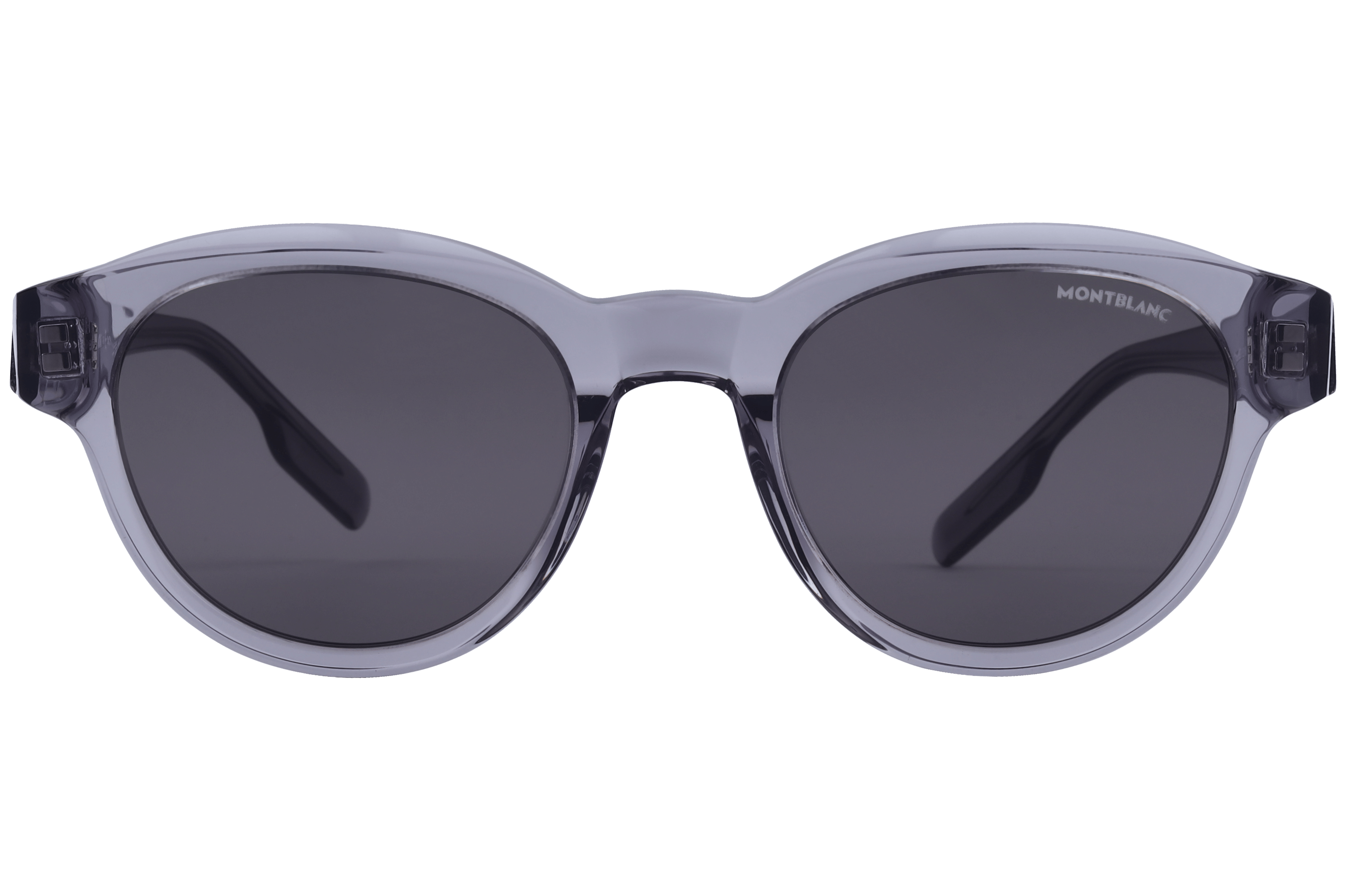 Mont Blanc N MB0200S Sunglass Transparent Grey Male Full She — Transparent Grey frame