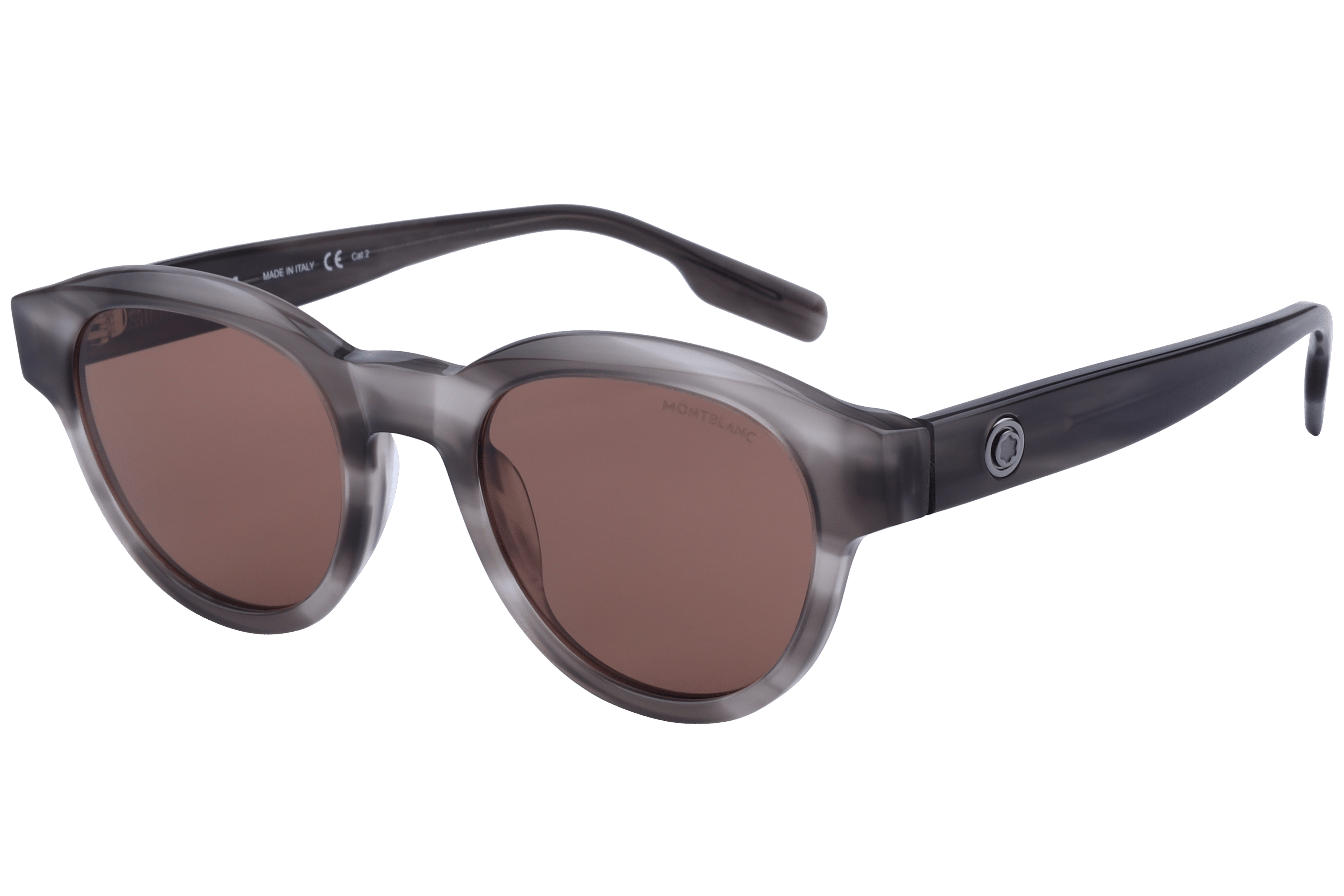 Mont Blanc N MB0200S Sunglass Havana Male Full Shell Sunglass — Havana frame — view 1