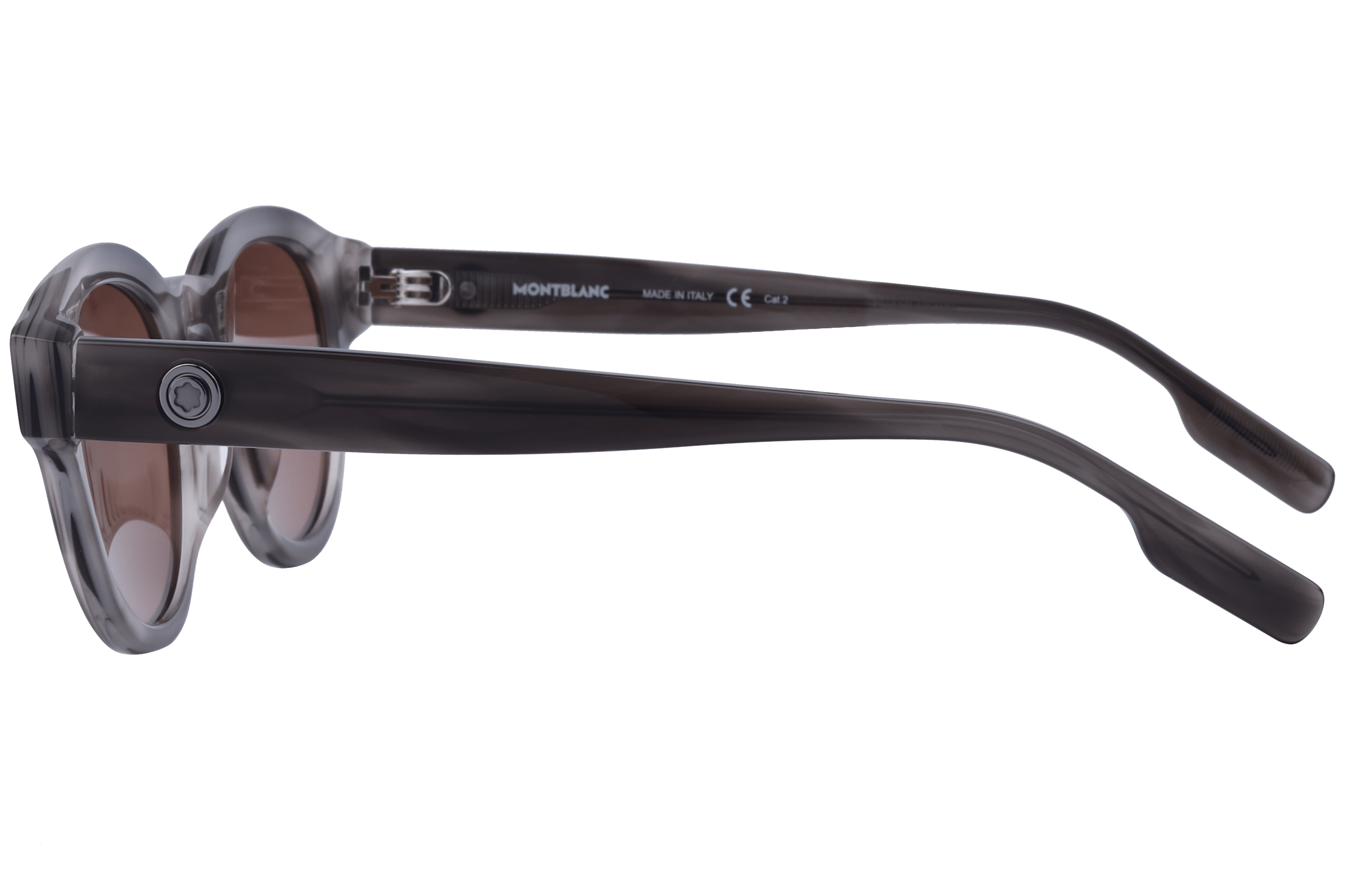 Mont Blanc N MB0200S Sunglass Havana Male Full Shell Sunglass — Havana frame — view 3