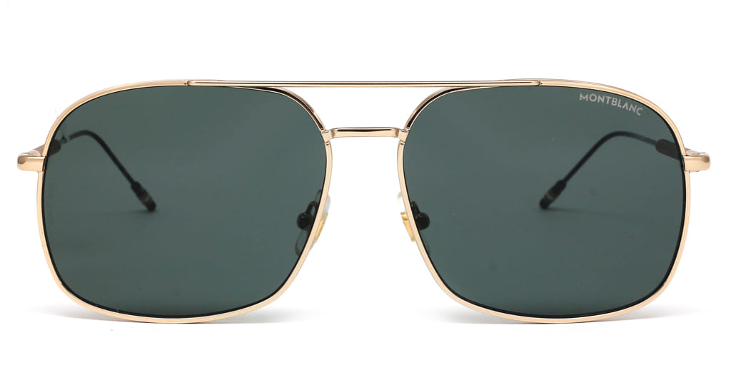 Mont Blanc N MB0046S Sunglass Gold Male Full Metal — Gold frame