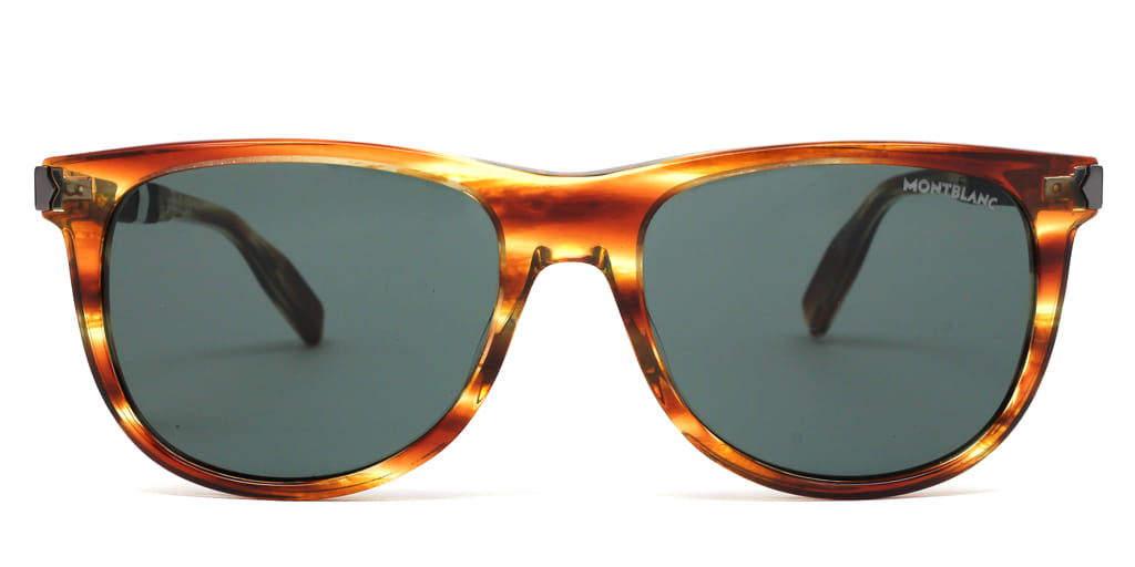 Mont Blanc N MB0031S Sunglass Tortoise Female Full Shell — Tortoise frame