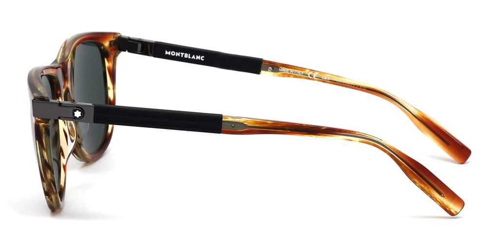 Mont Blanc N MB0031S Sunglass Tortoise Female Full Shell Sunglass — Tortoise frame — view 4