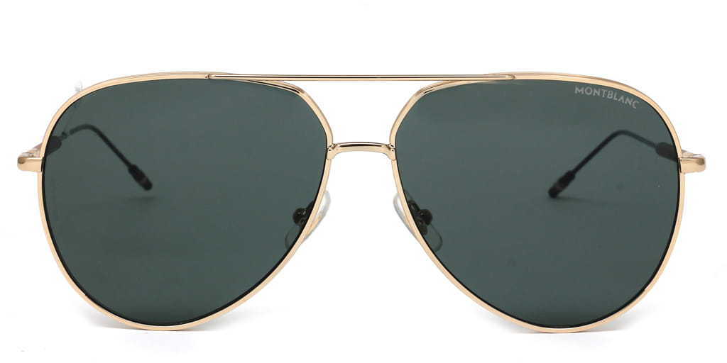 Mont Blanc N MB0045S Sunglass Gold Unisex Full Metal — Gold frame