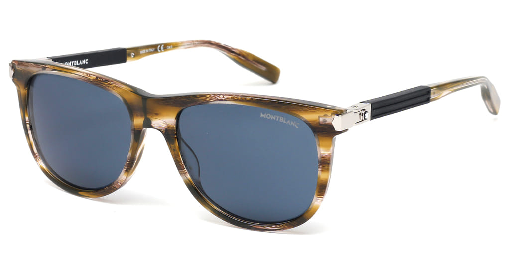 Mont Blanc N MB0031S Sunglass Tortoise Male Full Shell Sunglass — Tortoise frame — view 2