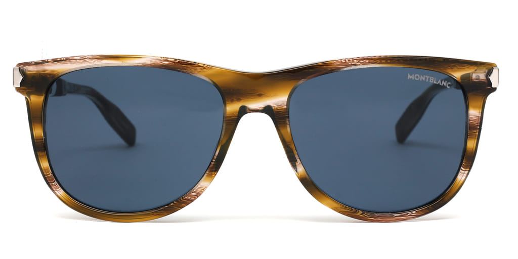 Mont Blanc N MB0031S Sunglass Tortoise Male Full Shell Sunglass — Tortoise frame — view 3