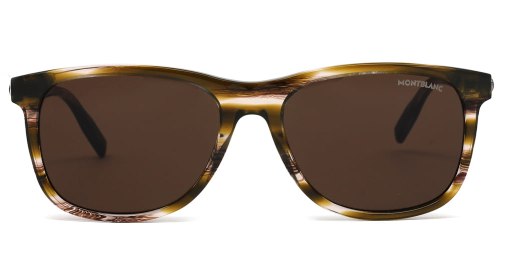 Mont Blanc N MB0013S Sunglass Tortoise Male Full Shell — Tortoise frame