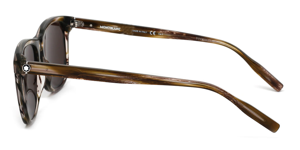 Mont Blanc N MB0013S Sunglass Tortoise Male Full Shell Sunglass — Tortoise frame — view 4