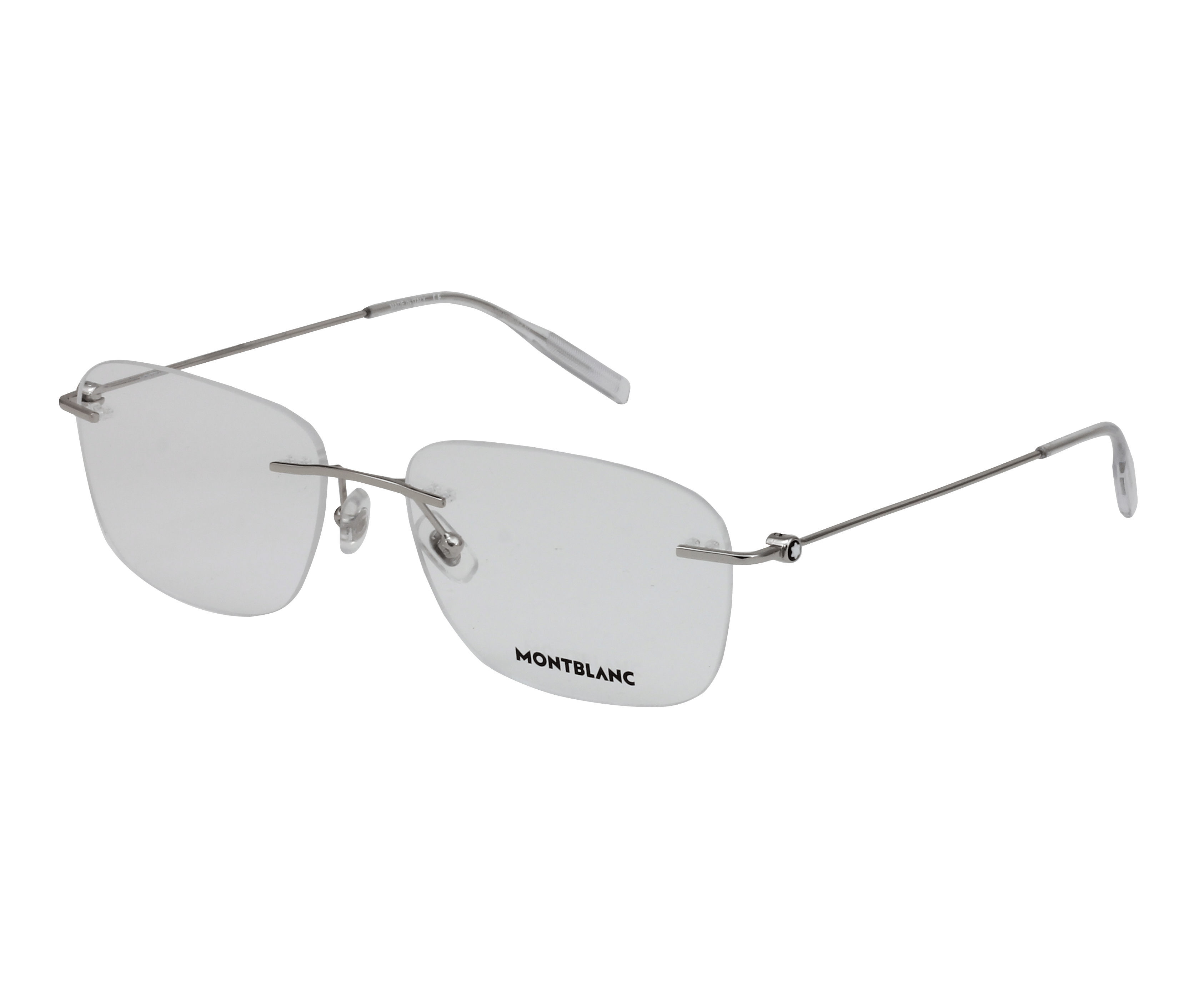 Mont Blanc N MB0075O Frame Silver Male Full Metal — Silver frame