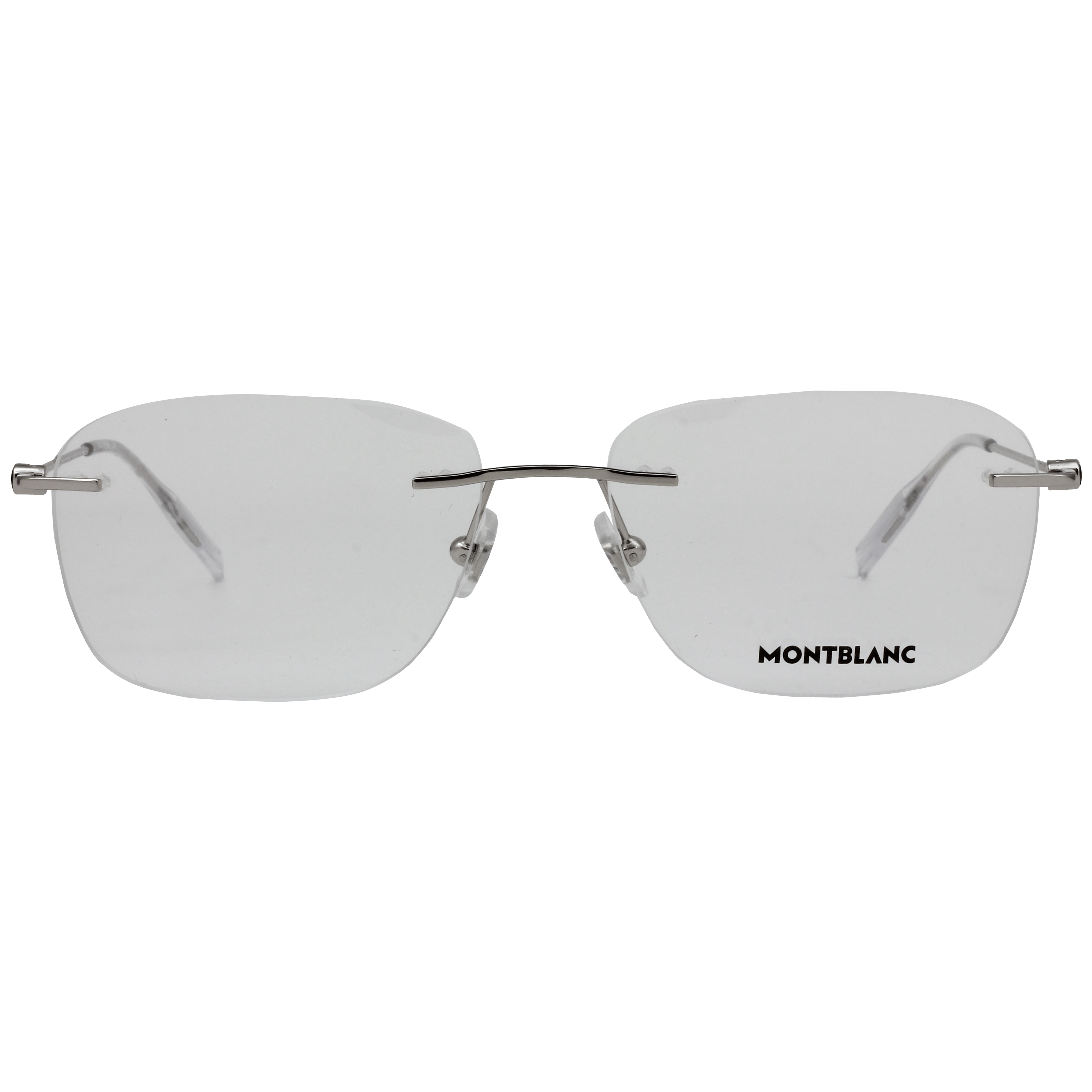Mont Blanc N MB0075O Frame Silver Male Full Metal Frame — Silver frame — view 2