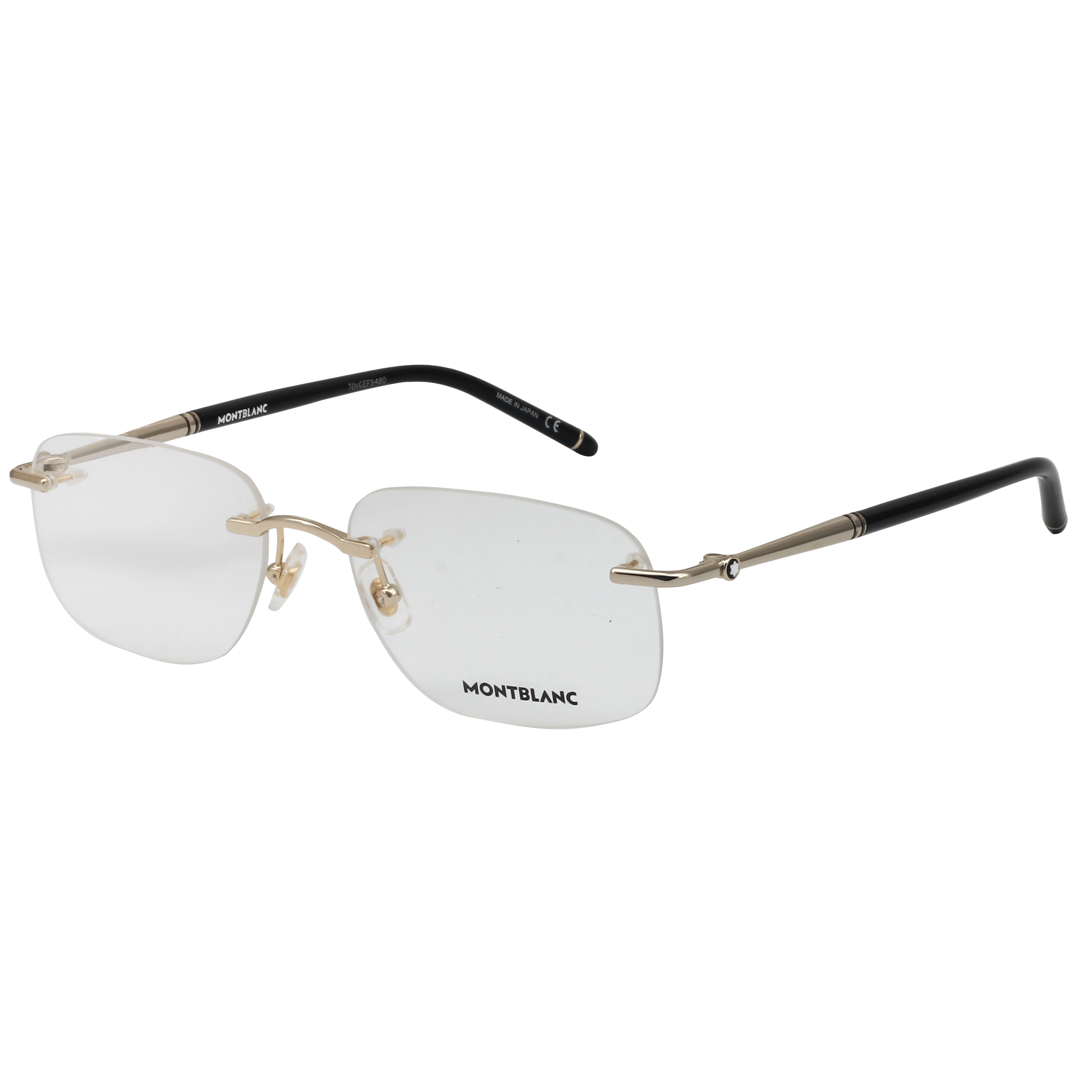 Mont Blanc N MB0071O Frame Gold Male RimLess Metal — Gold frame