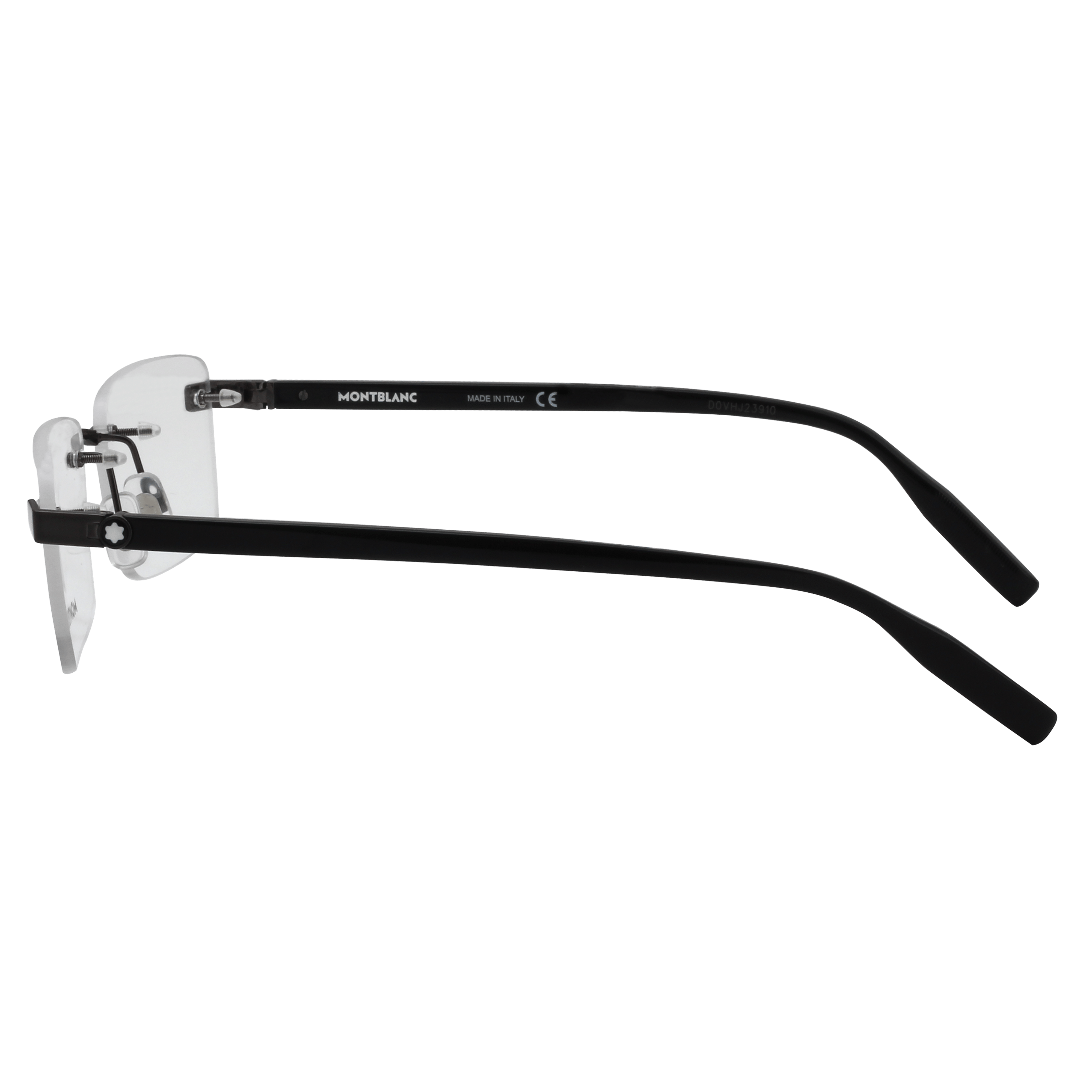 Mont Blanc N MB0055O Frame Grey Male RimLess Shell Frame — Grey frame — view 3
