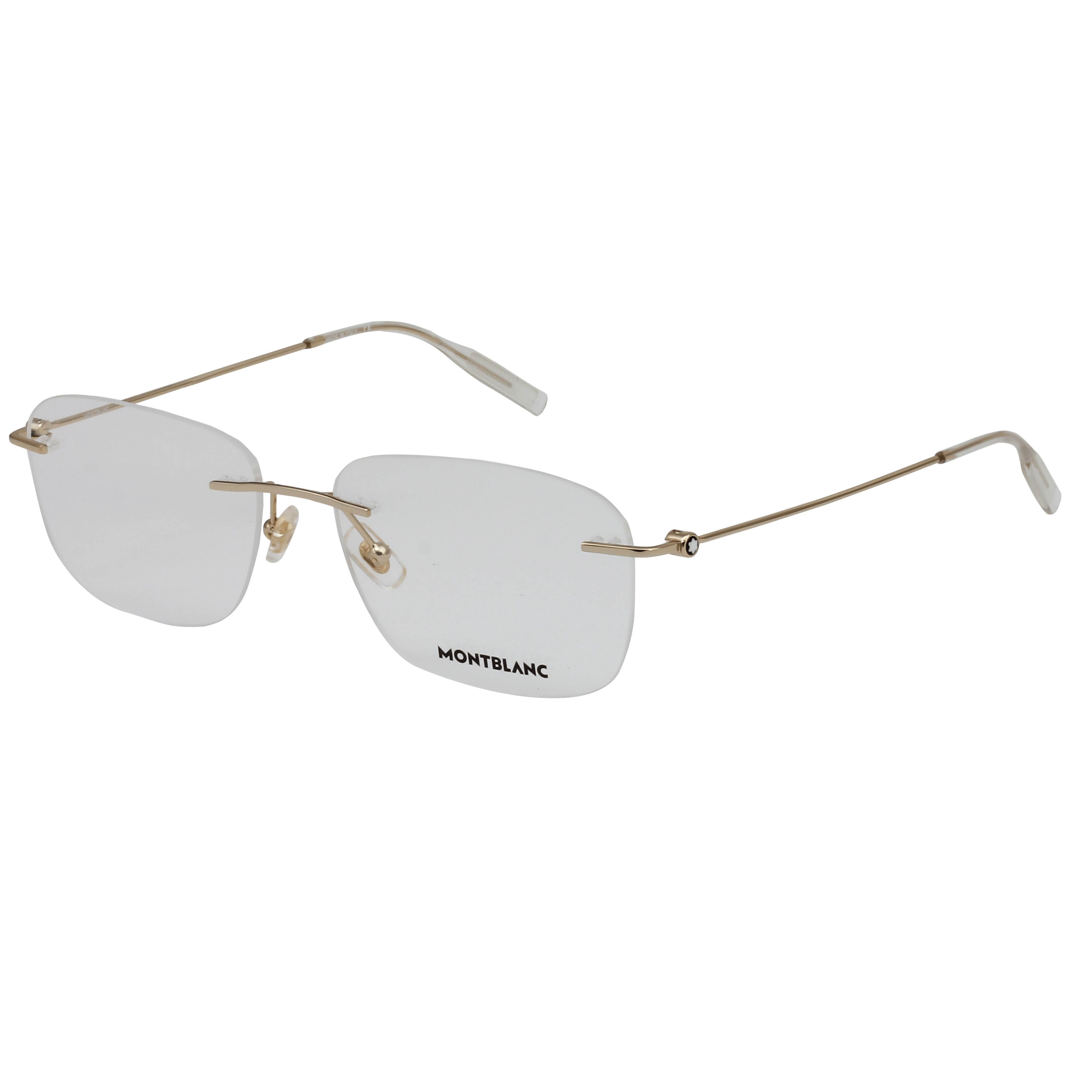Mont Blanc N MONT BLANC MB0075O 002 MB0075O Frame Gold Male RimLess Metal — Gold frame