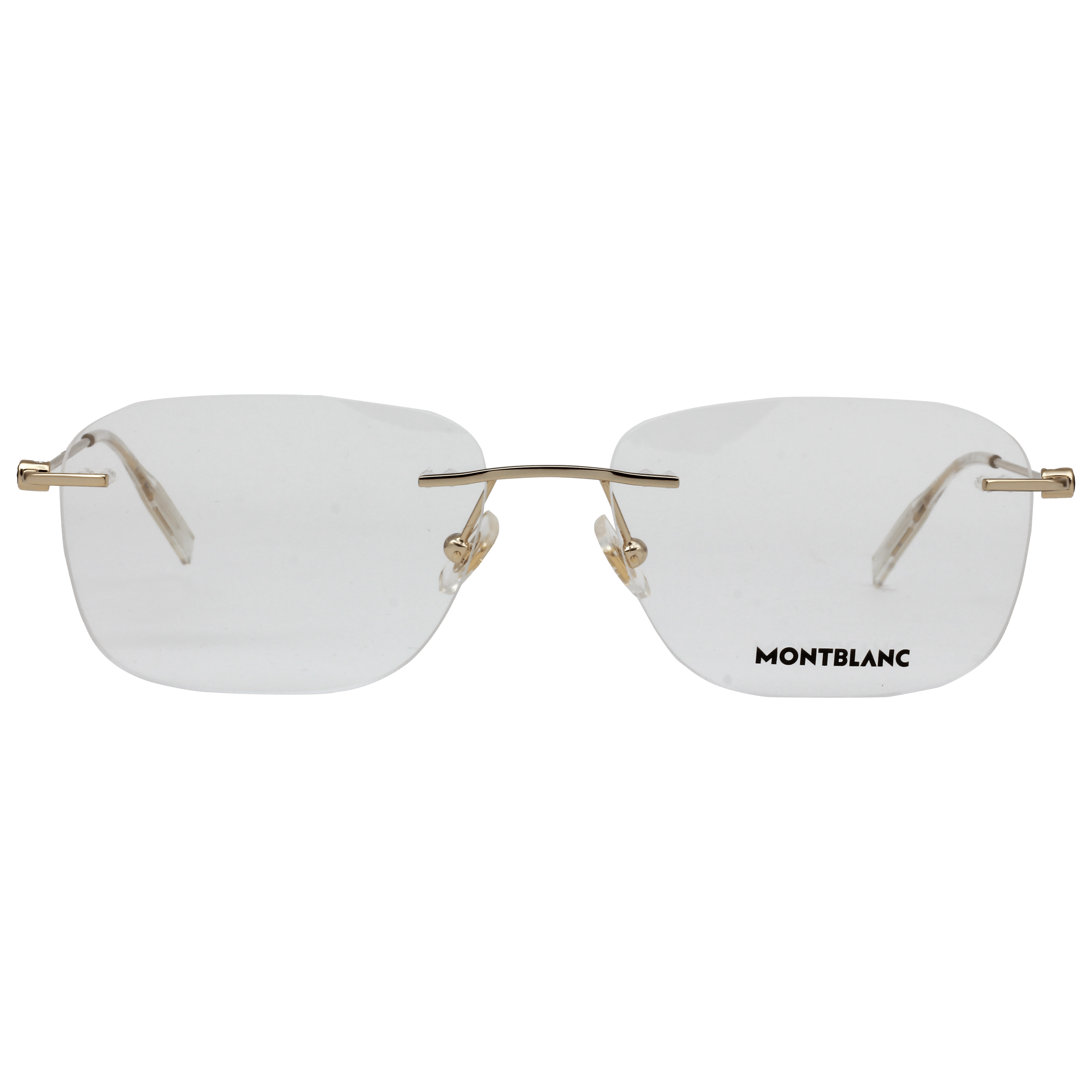 Mont Blanc N MONT BLANC MB0075O 002 MB0075O Frame Gold Male RimLess Metal Frame — Gold frame — view 2