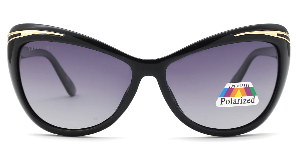 Inspira 1618D Sunglass Black Female Full Shell — Black frame