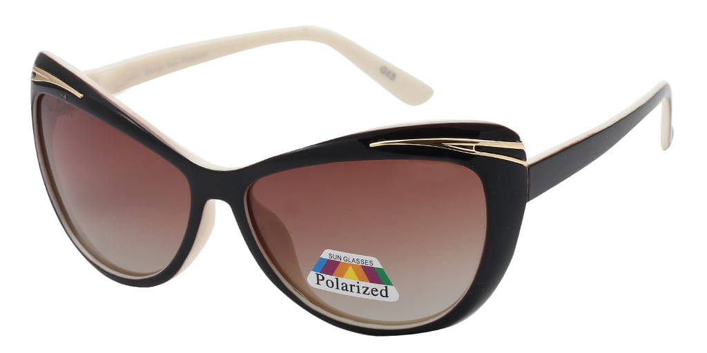 Inspira 1618D Sunglass Brown Female Full Shell Sunglass — view 2