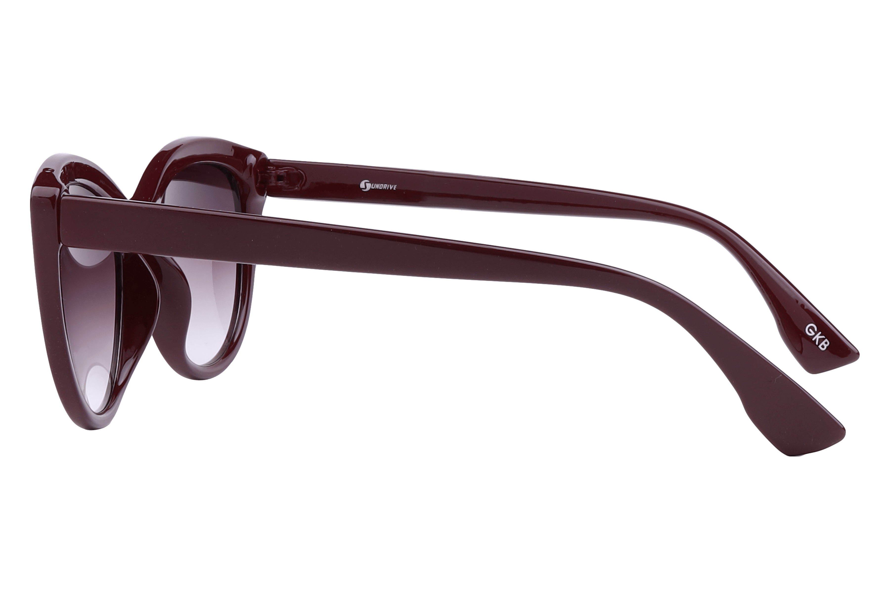 Inspira SD 1207 Sunglass Maroon Female Full Shell Sunglass — Maroon frame — view 3