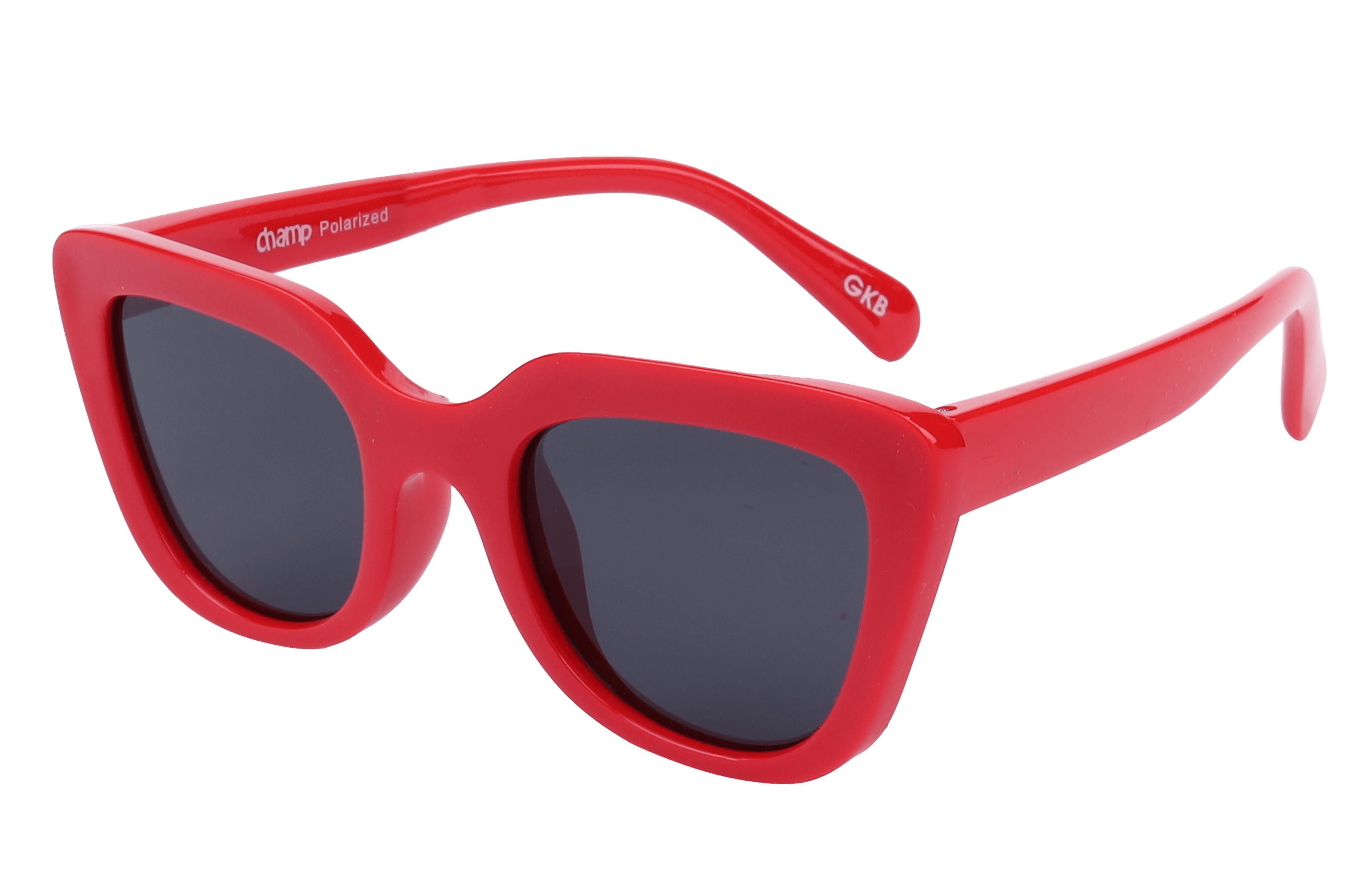 Champ S5027 Sunglass Red Kids Full Shell Sunglass — Red frame — alternate view