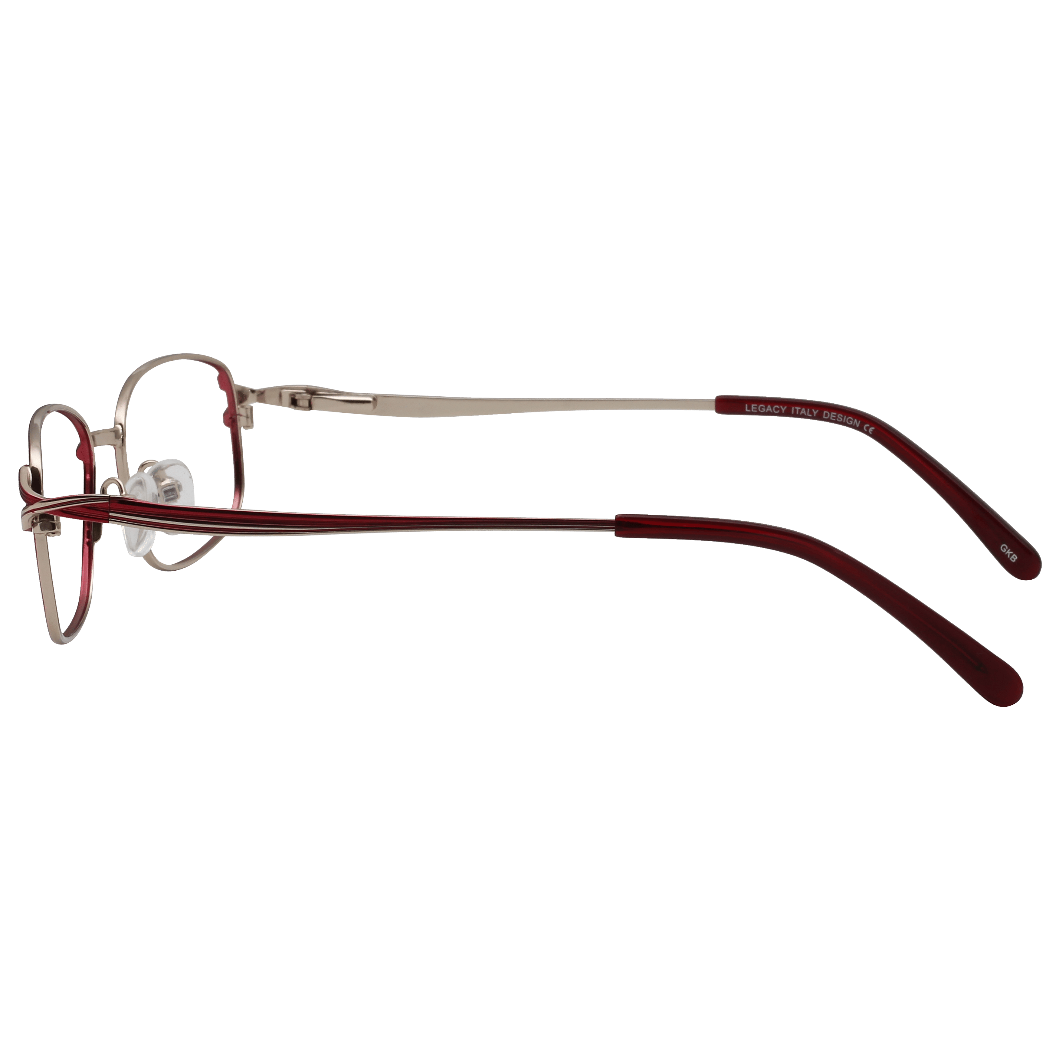 Inspira 0718N Frame Maroon Female Full Metal Frame — Maroon frame — view 3