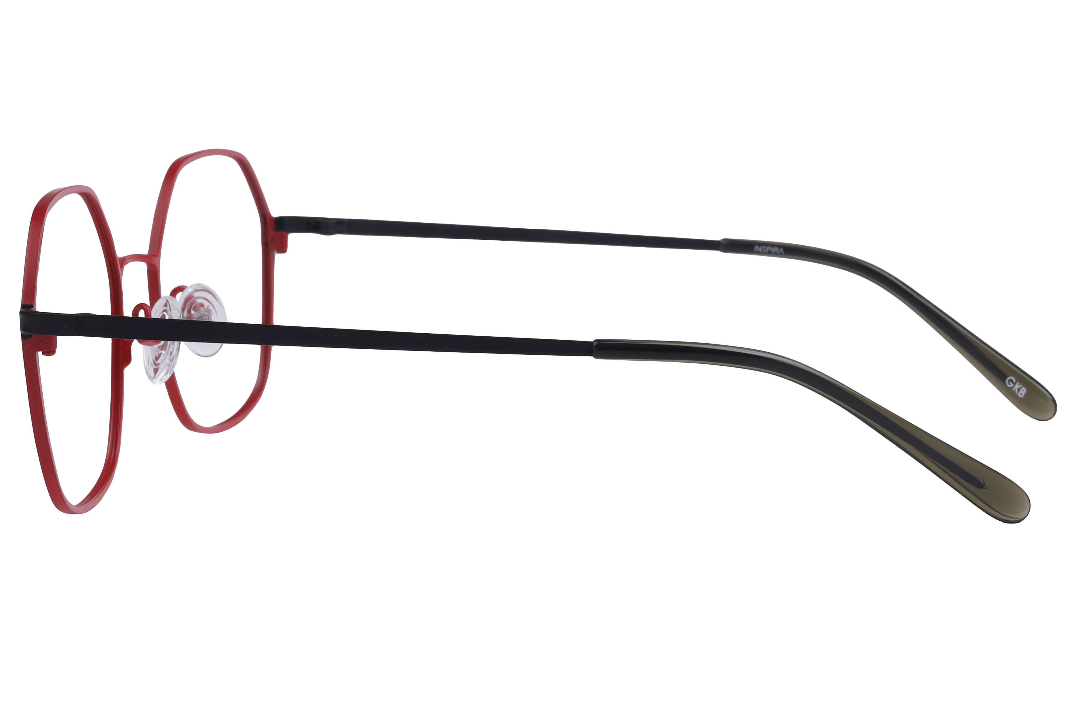 Inspira VM5513 Frame Matt Red Female Full Metal Frame — Matt Red frame — view 3