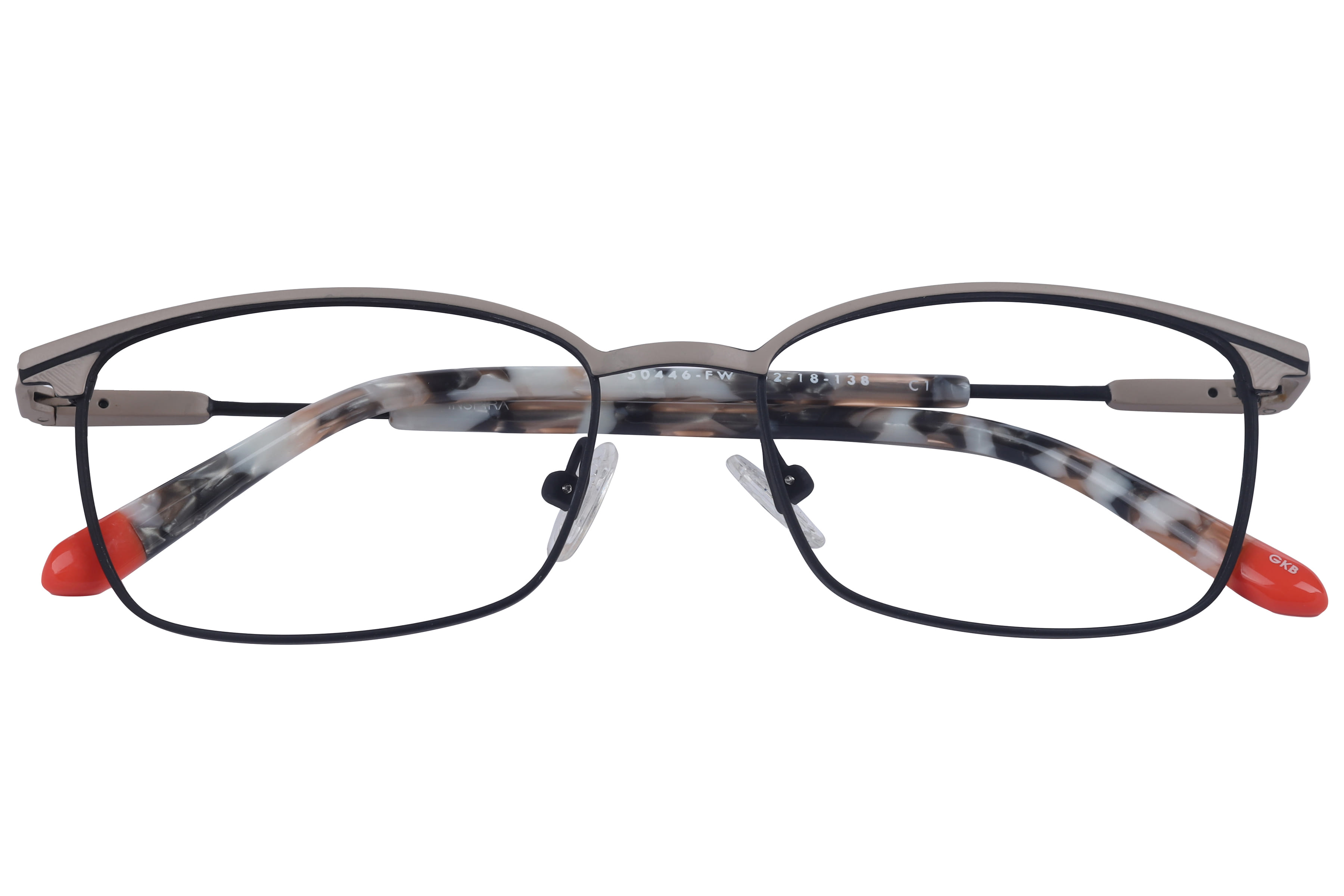 Inspira 50446-FW Frame Cream Female Full Metal Frame — Cream frame — view 3