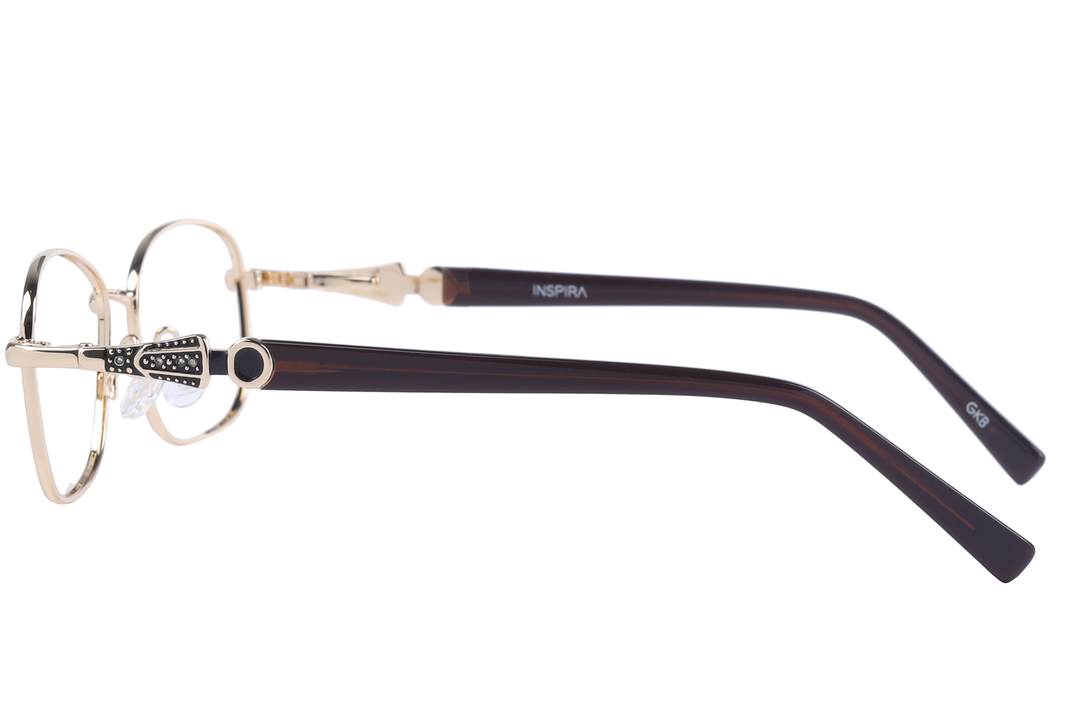 Inspira YS-2075 Frame Gold Female Full Metal Frame — Gold frame — view 3