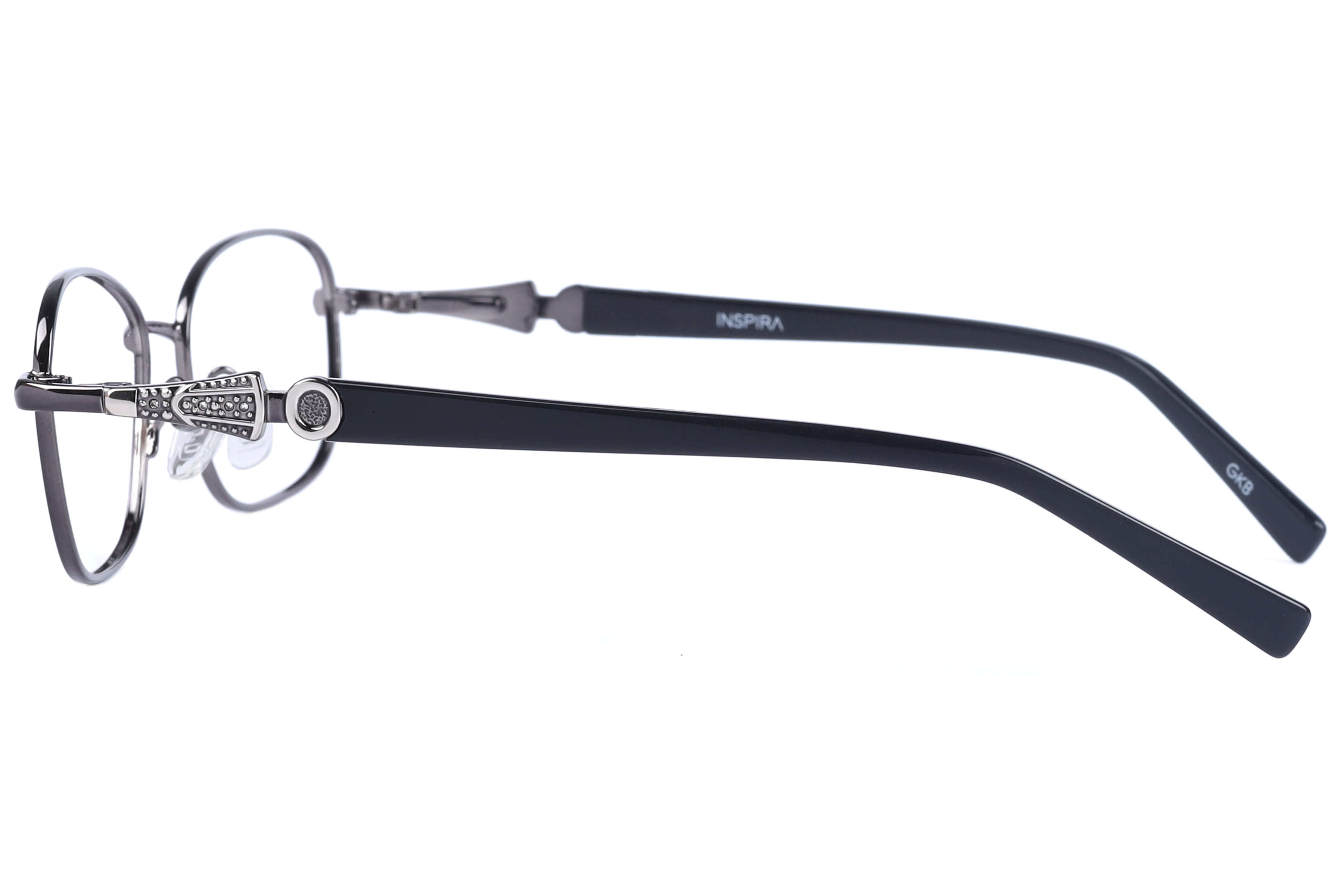 Inspira YS-2075 Frame Gun Metal Female Full Metal Frame — Gun Metal frame — view 3