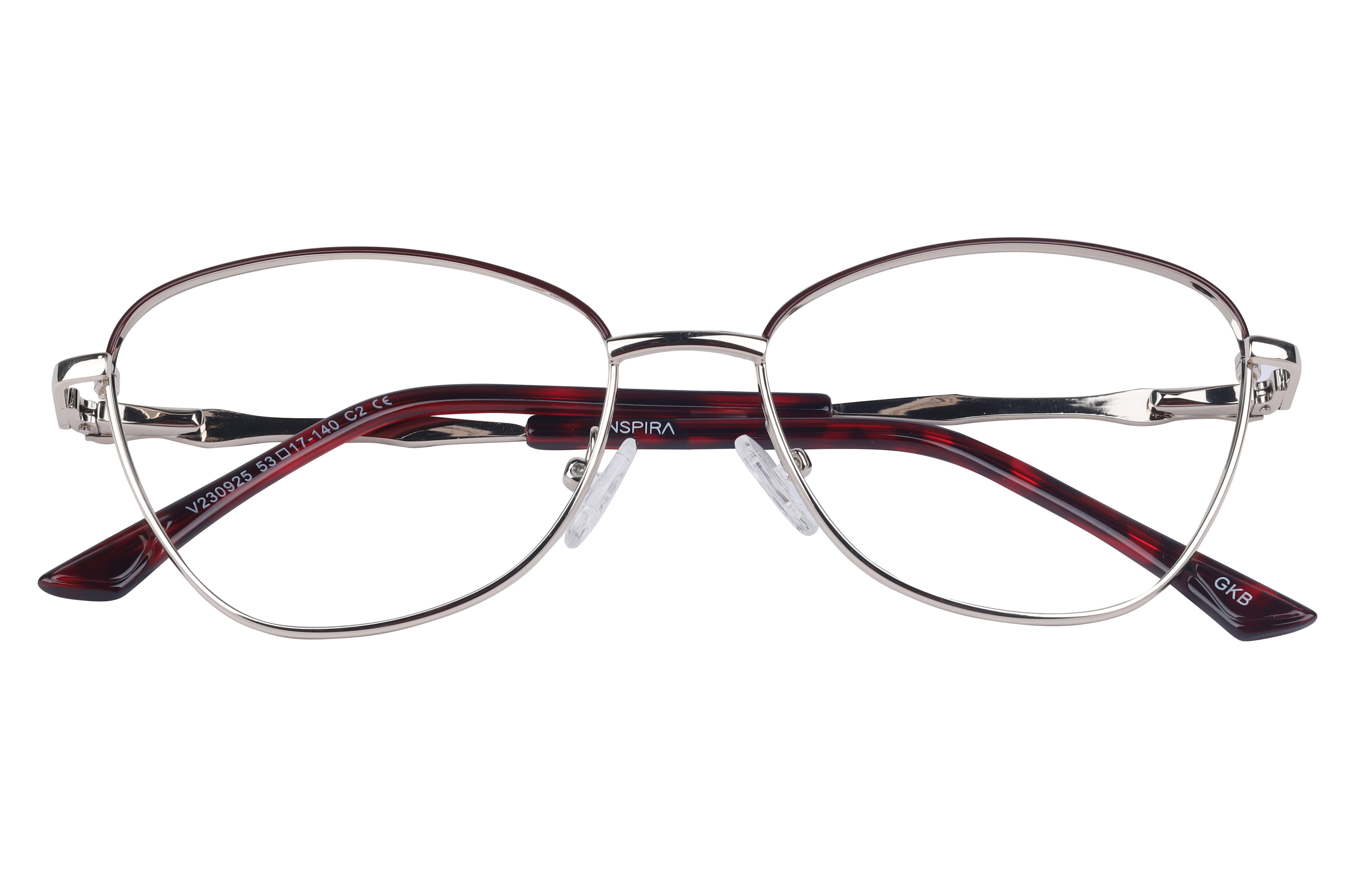 Inspira V230925 Frame Maroon Female Full Metal Frame — Maroon frame — view 4