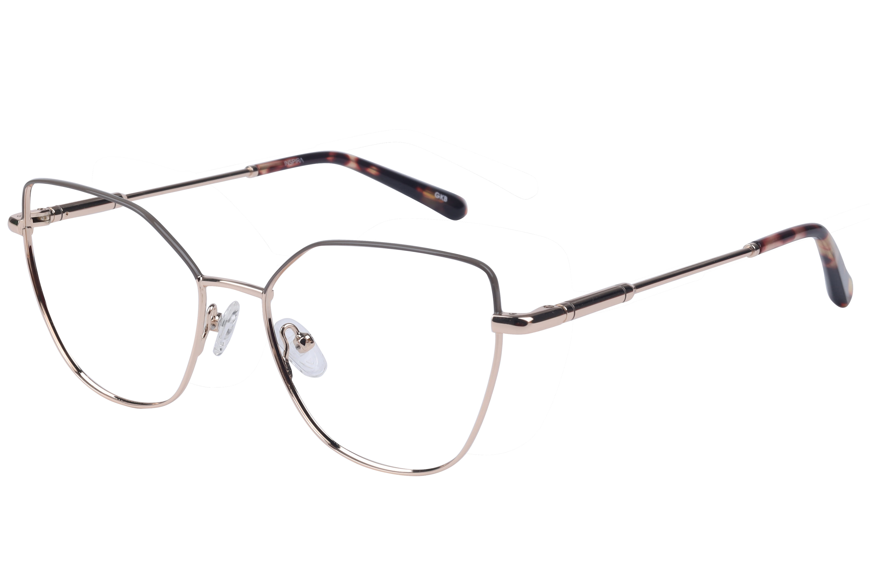 Inspira YJ-0136 Frame Grey Female Full Metal Frame — Grey frame — view 1