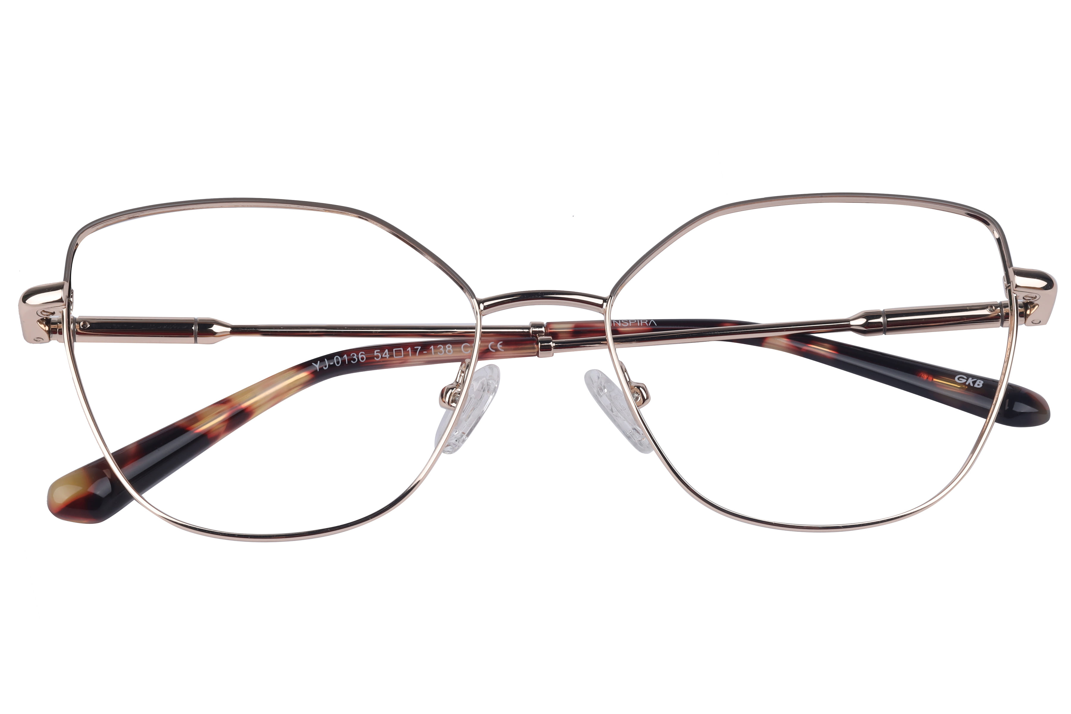 Inspira YJ-0136 Frame Grey Female Full Metal Frame — Grey frame — view 4