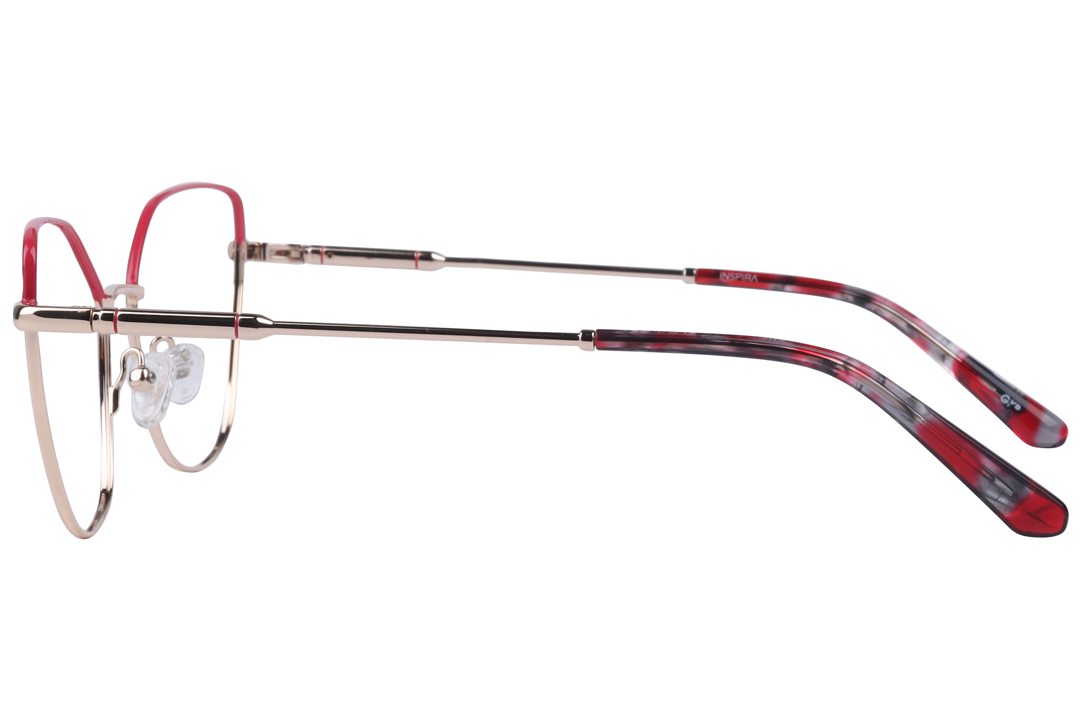Inspira YJ-0136 Frame Red Female Full Metal Frame — Red frame — view 3