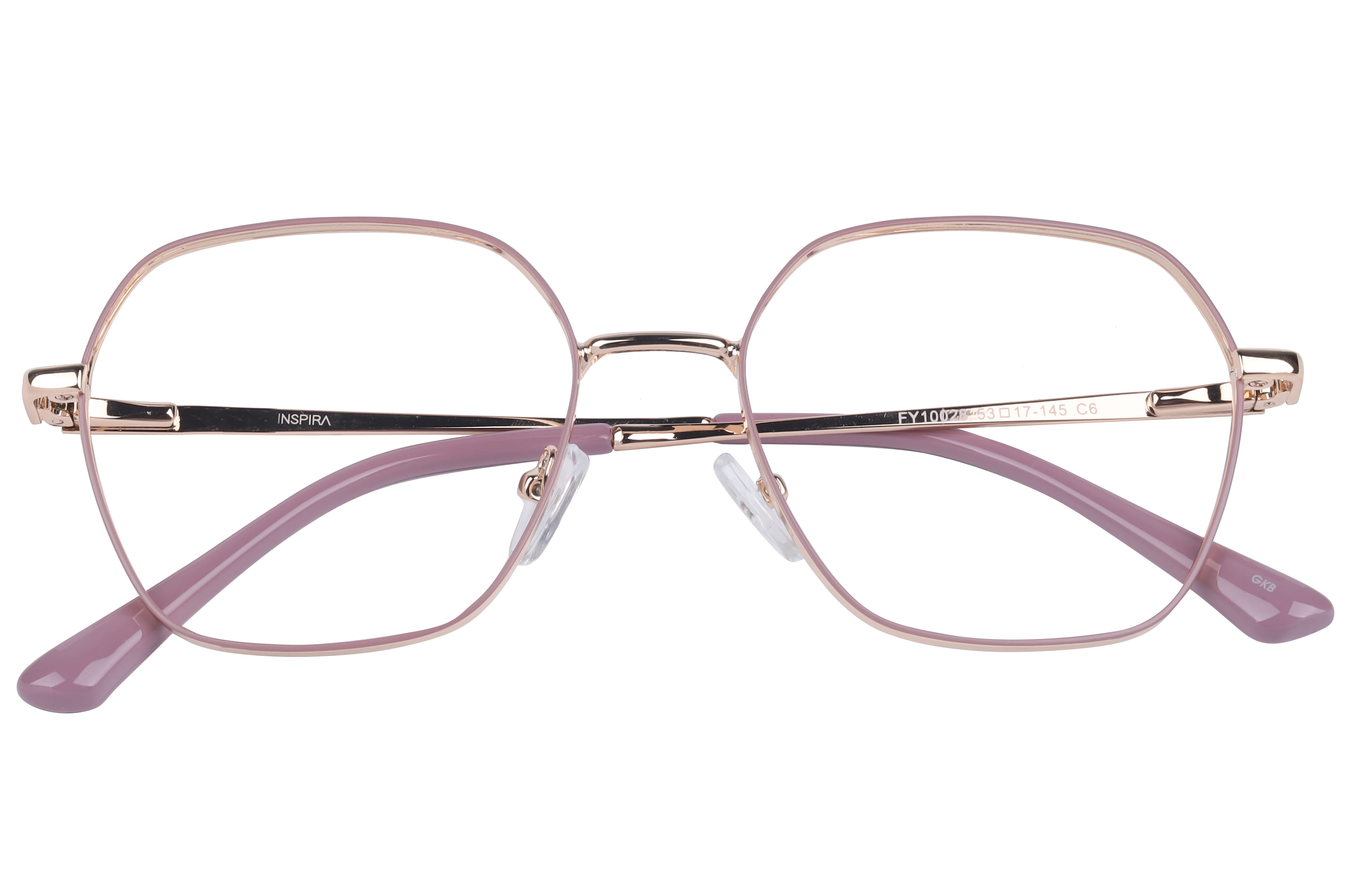 Inspira FY10028 Frame Matt Pink Female Full Metal Frame — Matt Pink frame — view 3