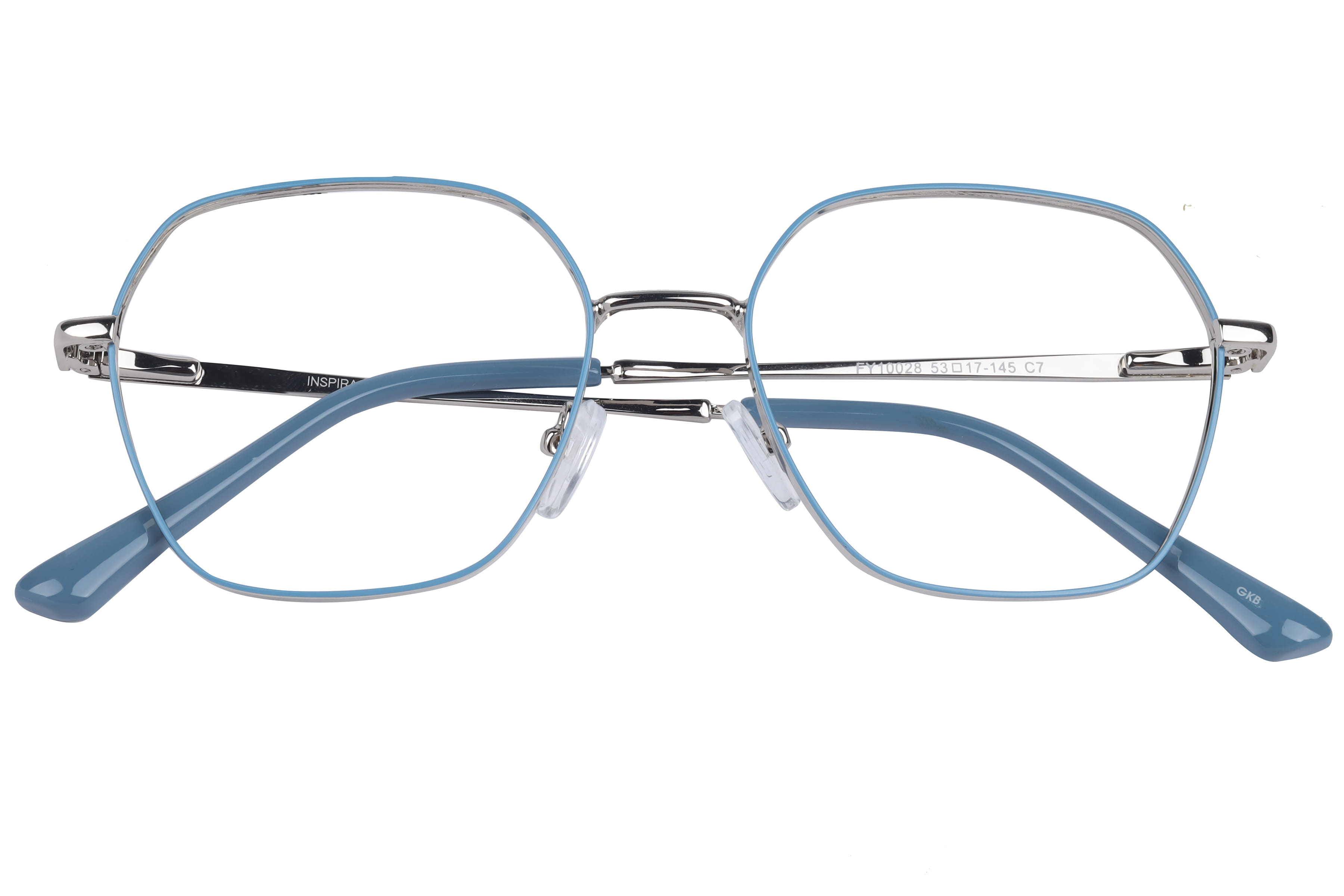 Inspira FY10028 Frame Sky Blue Female Full Metal Frame — Sky Blue frame — view 3