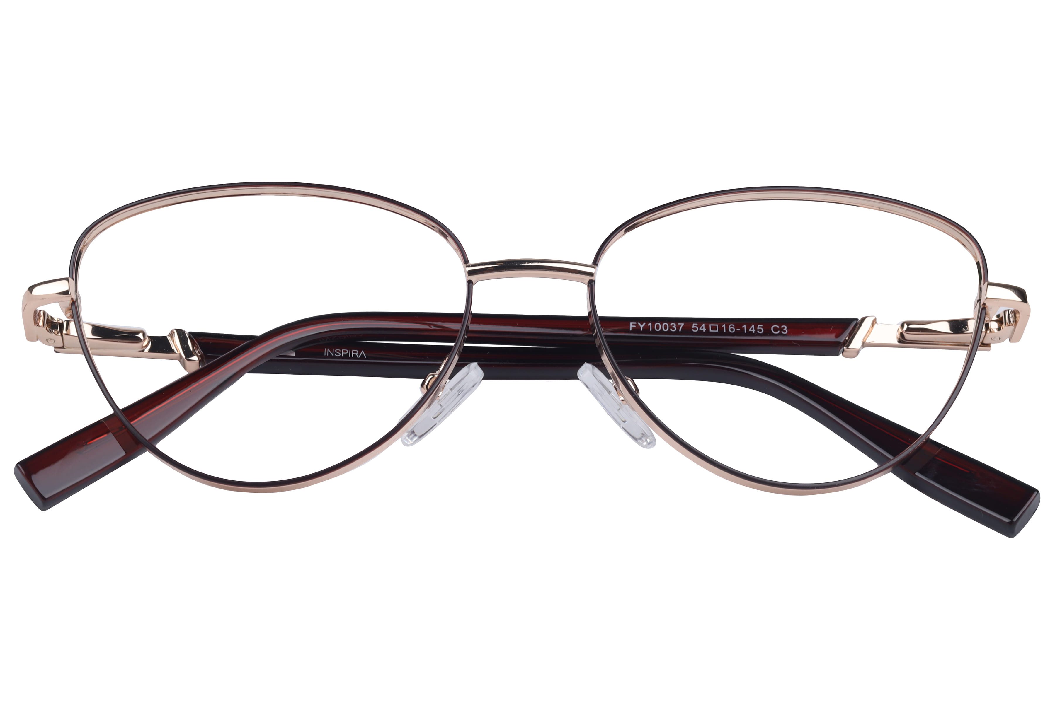 Inspira FY10037 Frame Brown Female Full Metal Frame — Brown frame — view 3