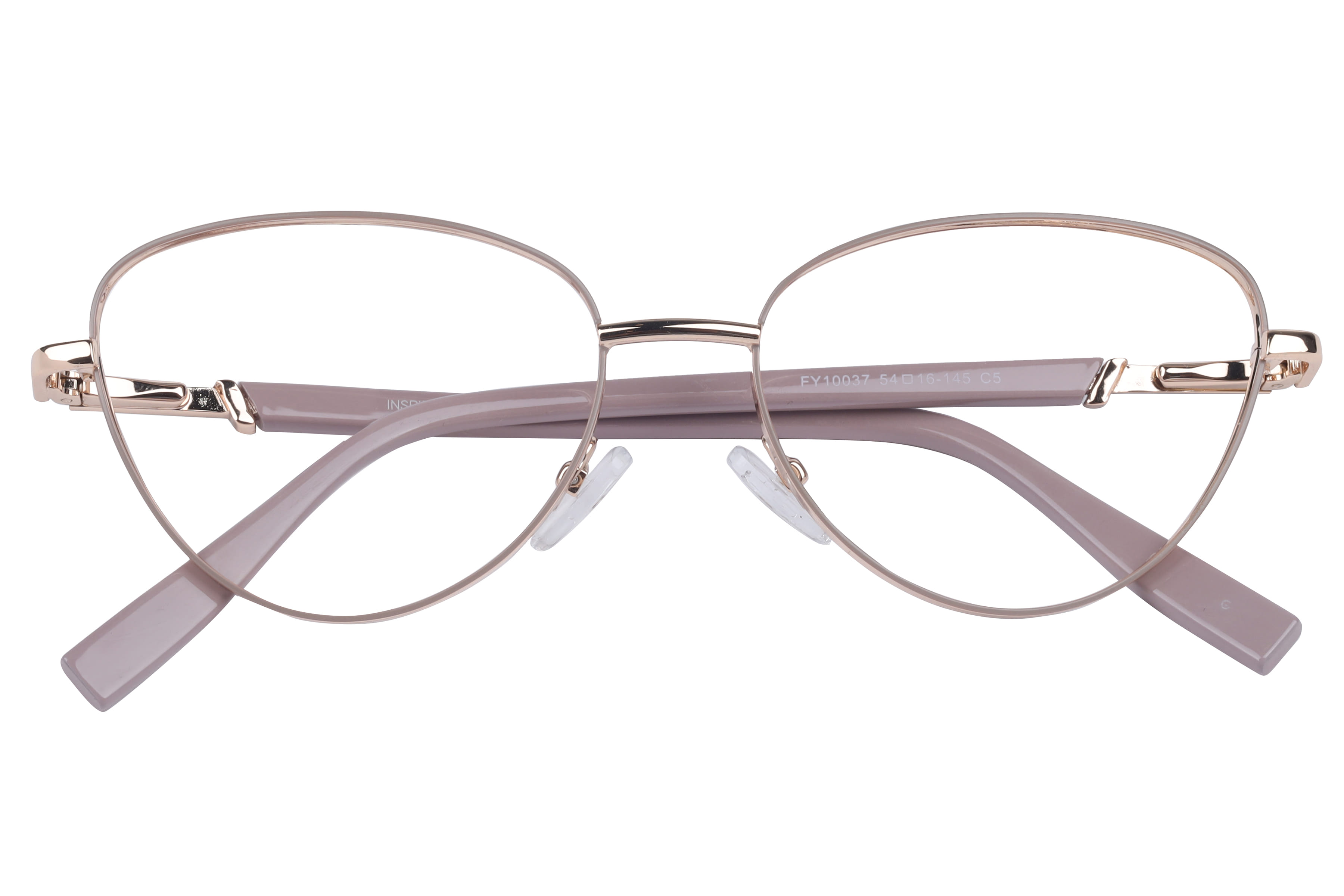 Inspira FY10037 Frame Beige Female Full Metal Frame — Beige frame — view 4