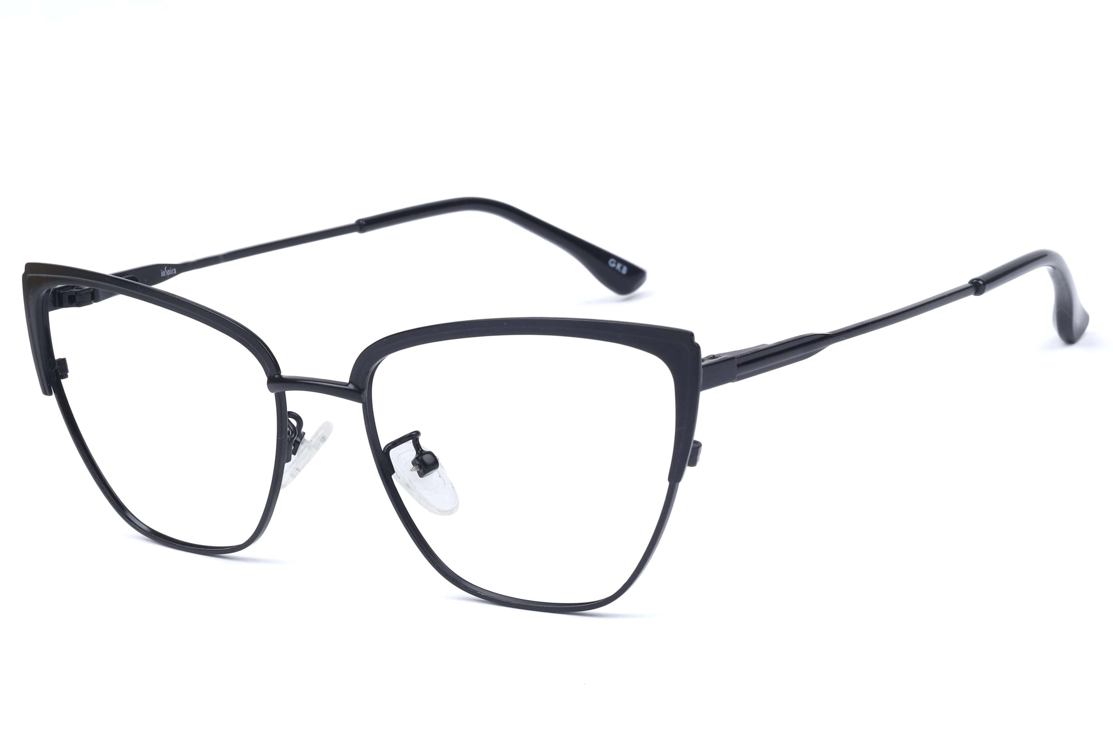 Inspira 39008 Frame Matt Black Female Full Metal Frame — Matt Black frame — view 1