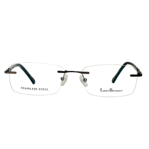 Lancebremmer LB F1114 Frame Grey Male RimLess Metal Frame — Grey frame — view 2