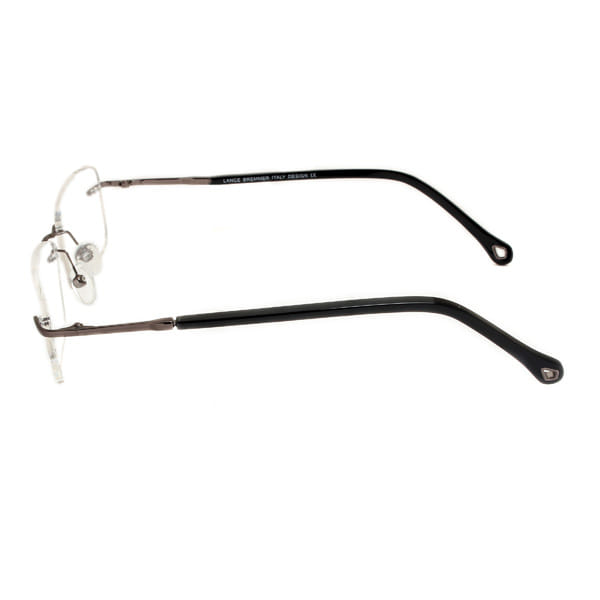 Lancebremmer LB F1114 Frame Grey Male RimLess Metal Frame — Grey frame — view 3