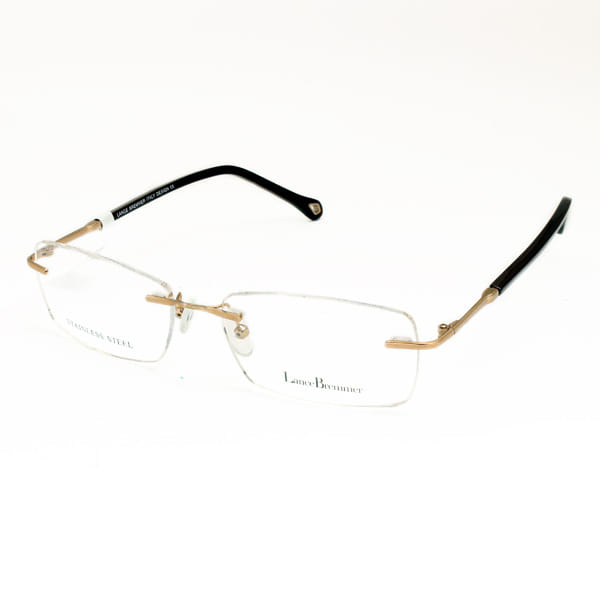 Lancebremmer LB F1114 Frame Gold Male RimLess Metal — Grey frame