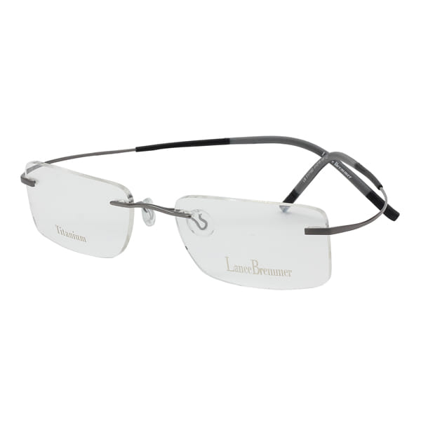 Lancebremmer 1715D Frame Gun Metal Unisex RimLess Titanium — Gold frame