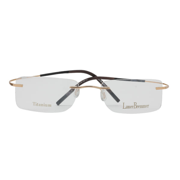 Lancebremmer 1715D Frame Gold Unisex RimLess Titanium Frame — Gold frame — view 3