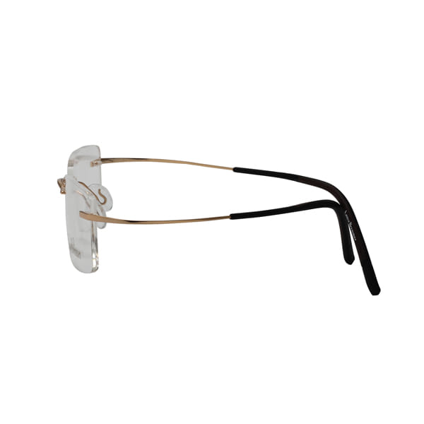 Lancebremmer 1715D Frame Gold Unisex RimLess Titanium Frame — Gold frame — view 4