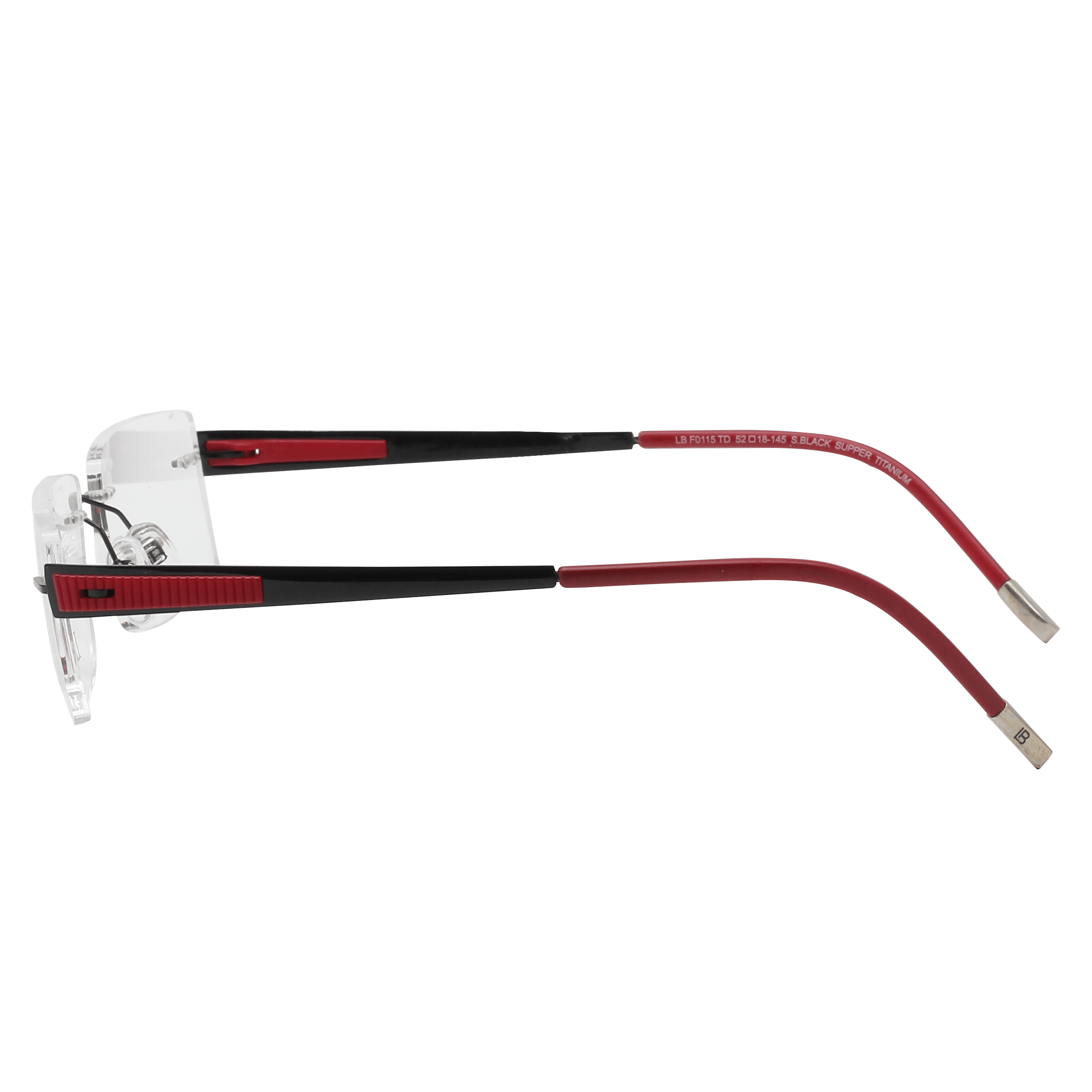 Lancebremmer 0115TD Frame Black Male RimLess Titanium Frame — Black frame — view 3