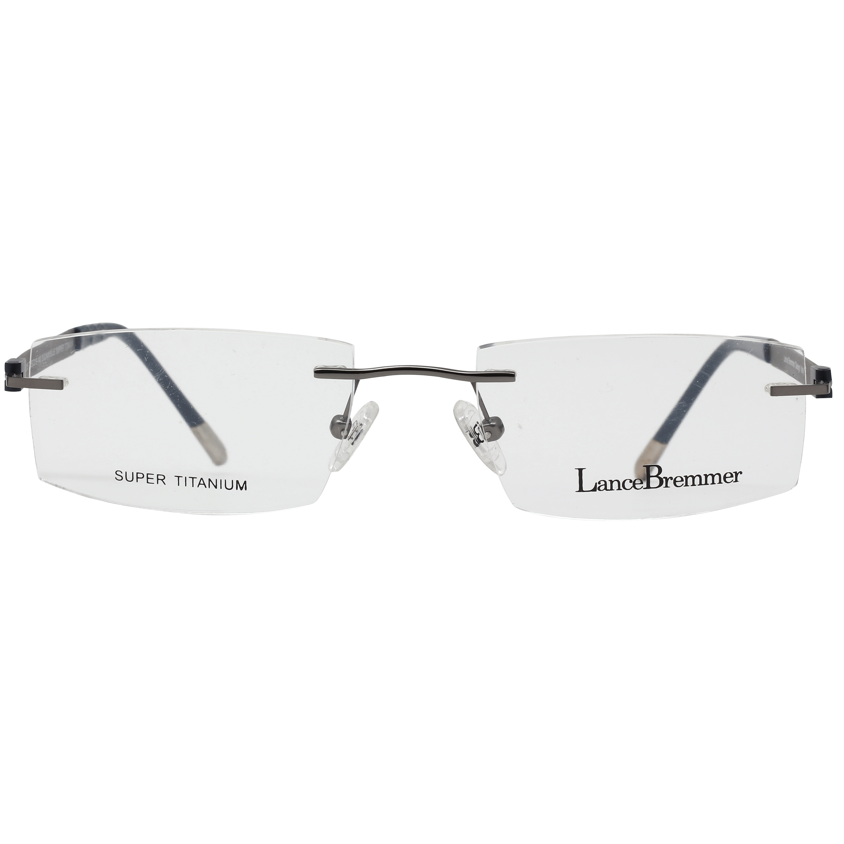 Lancebremmer 0315TD Frame Gun Metal Male RimLess Titanium — Black frame