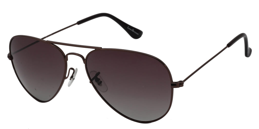 Lancebremmer 3025M Sunglass Brown Unisex Full Metal Sunglass — Brown frame — view 2