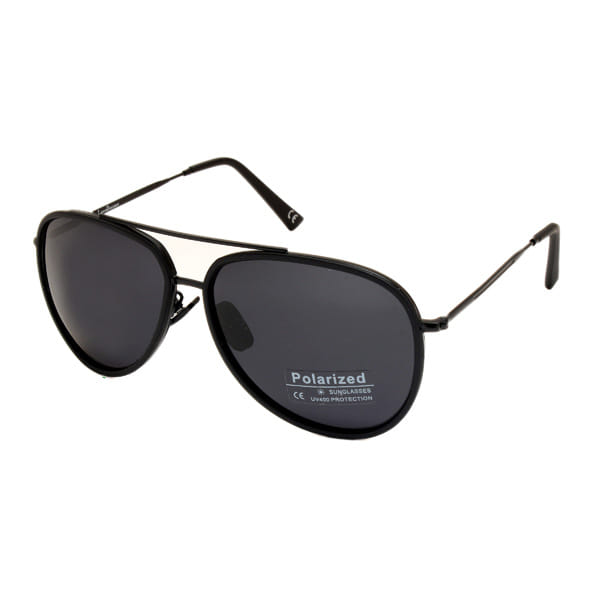 Lancebremmer 6020 Sunglass Black Unisex Full Metal — Gun Metal frame