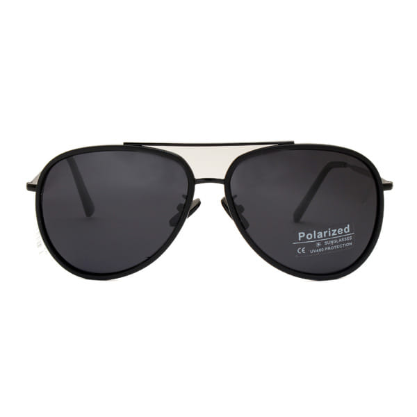 Lancebremmer 6020 Sunglass Black Unisex Full Metal — Gun Metal frame