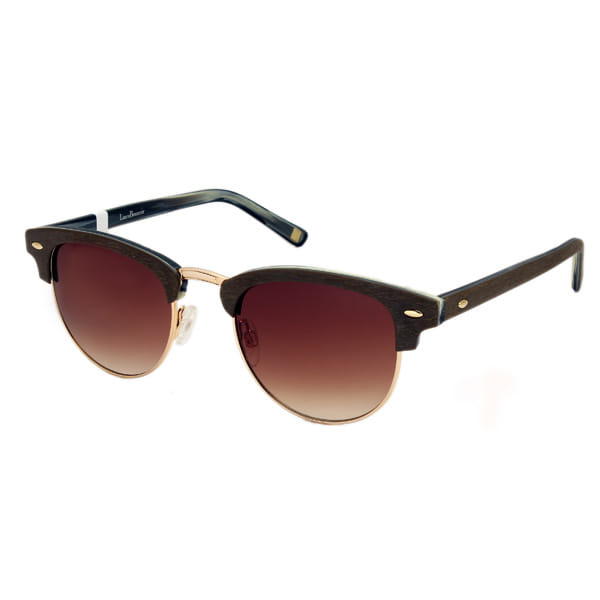 Lancebremmer 3017 Sunglass Gold Unisex Full Wood — Gun Metal frame