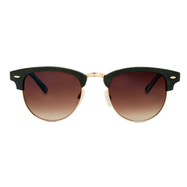 Lancebremmer 3017 Sunglass Gold Unisex Full Wood — Gun Metal frame