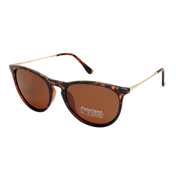 Lancebremmer TR107 Sunglass Brown Unisex Full Metal — Brown frame