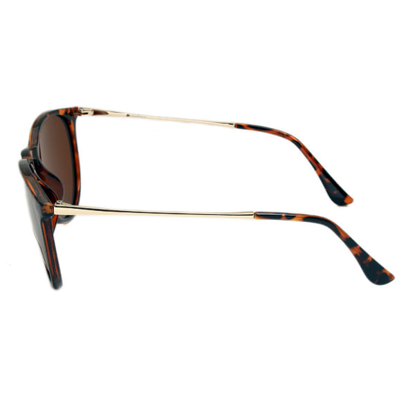 Lancebremmer TR107 Sunglass Brown Unisex Full Metal Sunglass — Brown frame — view 3